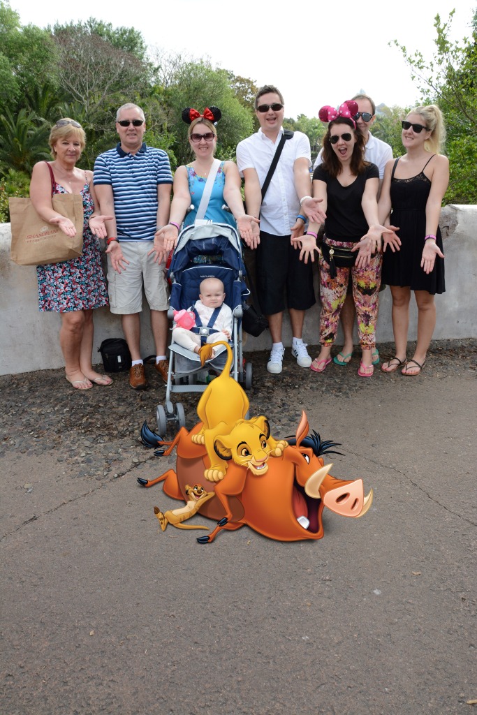 Us at Animal Kingdom! they superimposed Timon & Pumba into our picture via the Memroy Maker package.